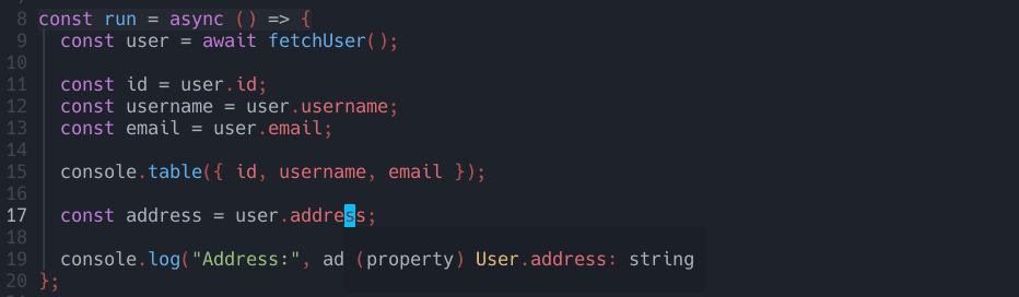 TypeScript error fix