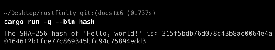 SHA256 generator Rust