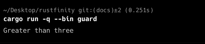 Guards in a match expression